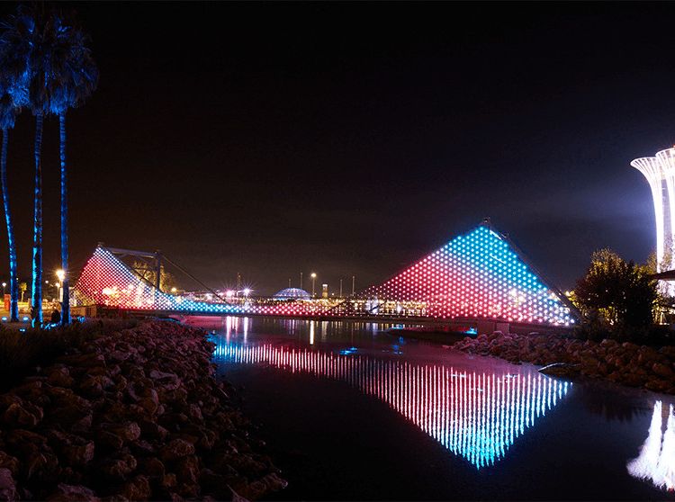 Pont illuminé en Led